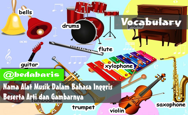 Nama Alat Musik Dalam Bahasa Inggris Beserta Arti dan 