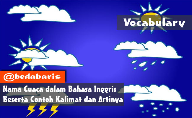 Nama Cuaca dalam Bahasa Inggris Beserta Contoh Kalimat dan 