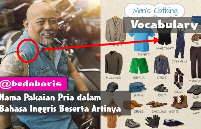 Nama Pakaian Pria dalam Bahasa Inggris Beserta Artinya