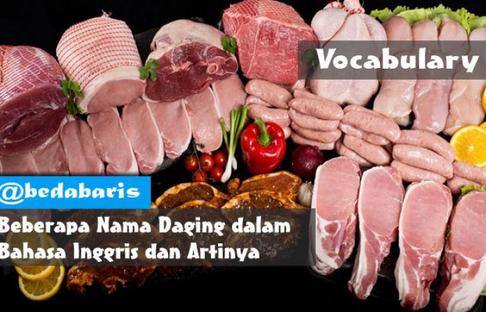 Kumpulan Nama Daging dalam Bahasa Inggris dan Artinya