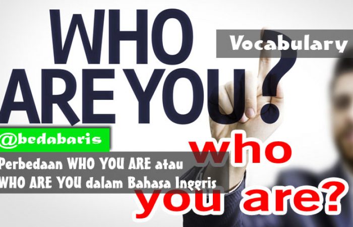 Perbedaan WHO YOU ARE atau WHO ARE YOU dalam Bahasa Inggris